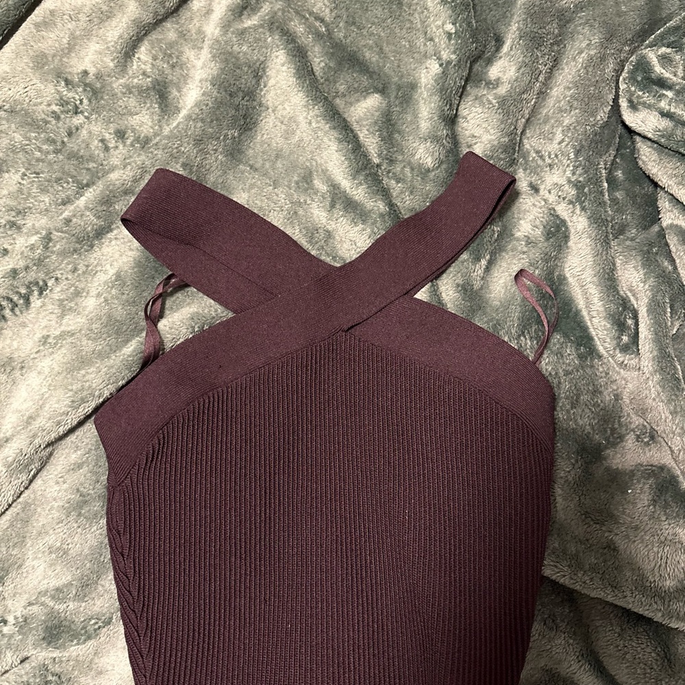 Babaton Black Ribbed Top